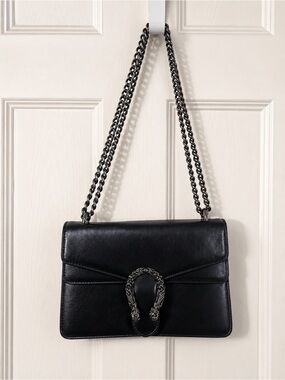 Black Women's Chain Shoulder Bag - Elegant Everyday Style
